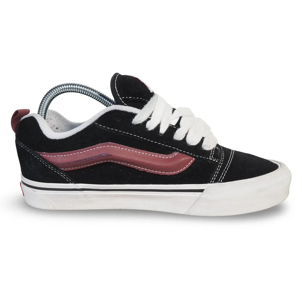 Vans Knu Skool Skate Shoes Black Port Suede Chunky Sneakers Womens 8.5 Mens 7